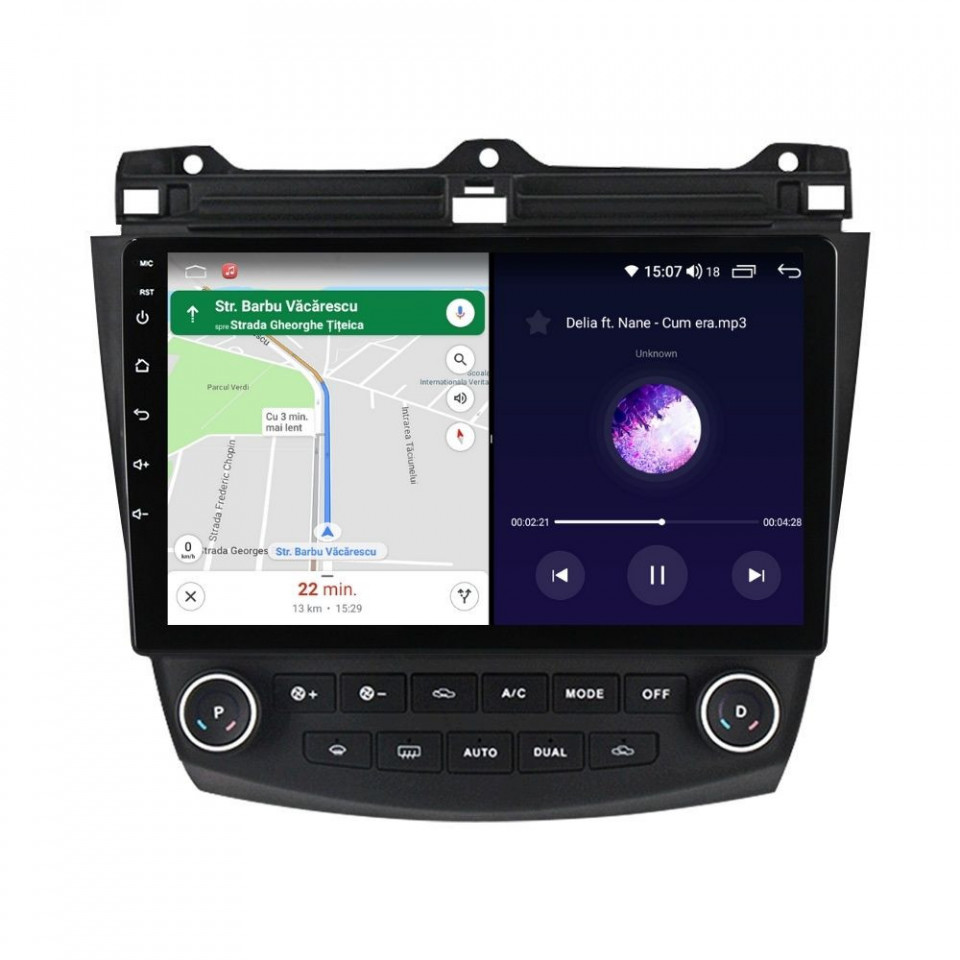 Navigatie dedicata cu Android Honda Accord VII 2003 - 2008 benzina, 4GB RAM, Radio GPS Dual Zone, Display HD QLED 10" Touchscreen, Internet Wi-Fi si slot SIM 4G, Bluetooth, MirrorLink, USB - imagine 6