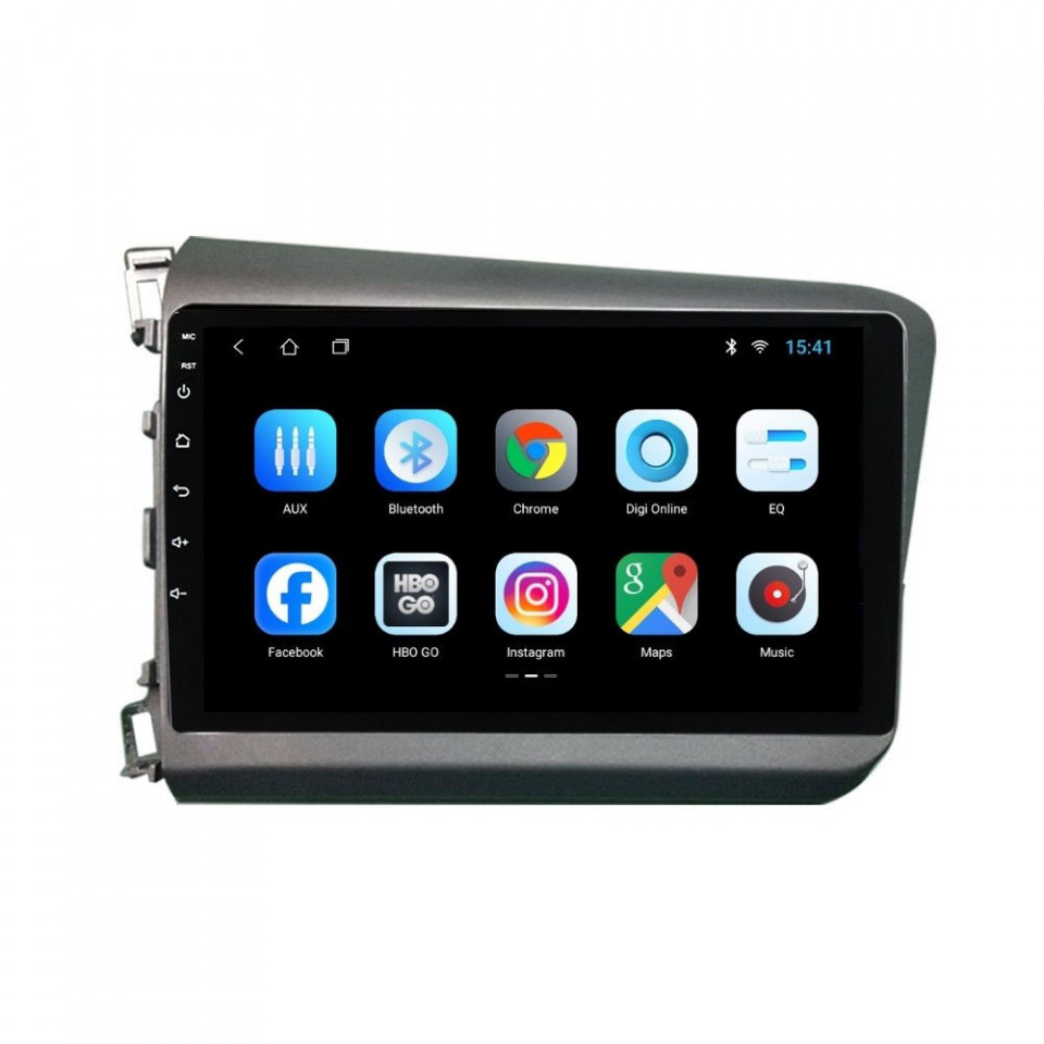 Navigatie dedicata cu Android Honda Civic IX Sedan 2011 - 2015, 1GB RAM, Radio GPS Dual Zone, Display HD IPS 9" Touchscreen, Internet Wi-Fi, Bluetooth, MirrorLink, USB - imagine 2