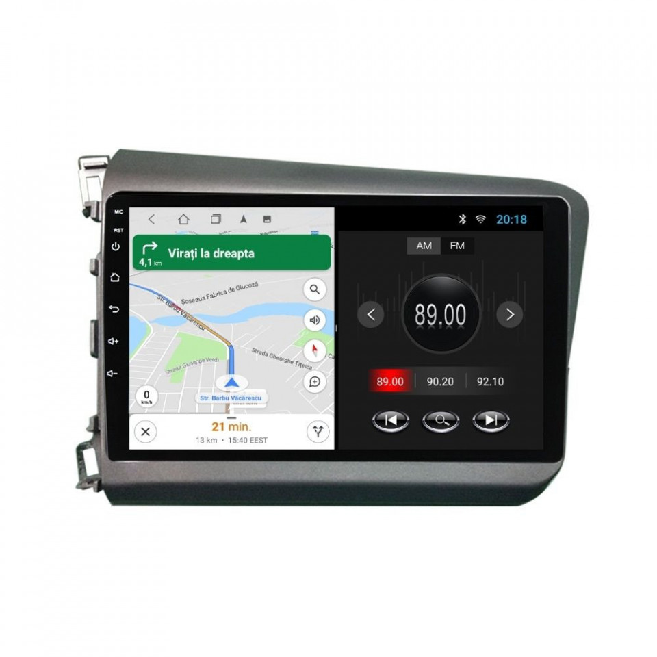 Navigatie dedicata cu Android Honda Civic IX Sedan 2011 - 2015, 1GB RAM, Radio GPS Dual Zone, Display HD IPS 9" Touchscreen, Internet Wi-Fi, Bluetooth, MirrorLink, USB - imagine 6