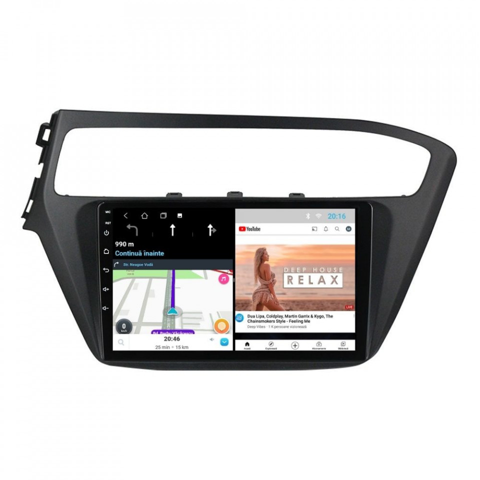 Navigatie dedicata cu Android Hyundai i20 2018 - 2020, 1GB RAM, Radio GPS Dual Zone, Display HD IPS 9" Touchscreen, Internet Wi-Fi, Bluetooth, MirrorLink, USB - imagine 7