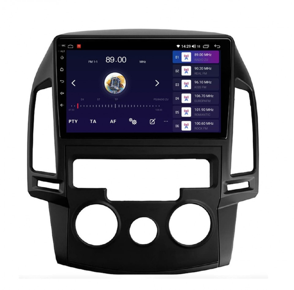 Navigatie dedicata cu Android Hyundai i30 2007 - 2012, clima manuala, 4GB RAM, Radio GPS Dual Zone, Display HD QLED 9" Touchscreen, Internet Wi-Fi si slot SIM 4G, Bluetooth, MirrorLink, USB - imagine 4