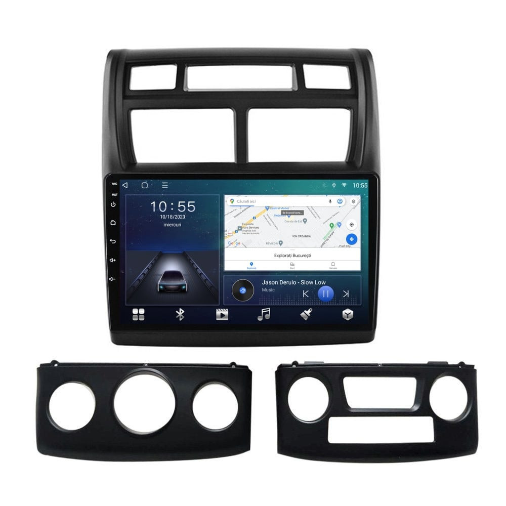 Navigatie dedicata cu Android KIA Sportage 2004 - 2010, 3GB RAM, Radio GPS Dual Zone, Display HD QLED 9" Touchscreen, Internet Wi-Fi si slot SIM 4G, Bluetooth, MirrorLink, USB - imagine 3