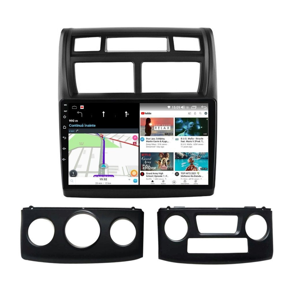 Navigatie dedicata cu Android KIA Sportage 2004 - 2010, 3GB RAM, Radio GPS Dual Zone, Display HD QLED 9" Touchscreen, Internet Wi-Fi si slot SIM 4G, Bluetooth, MirrorLink, USB - imagine 8