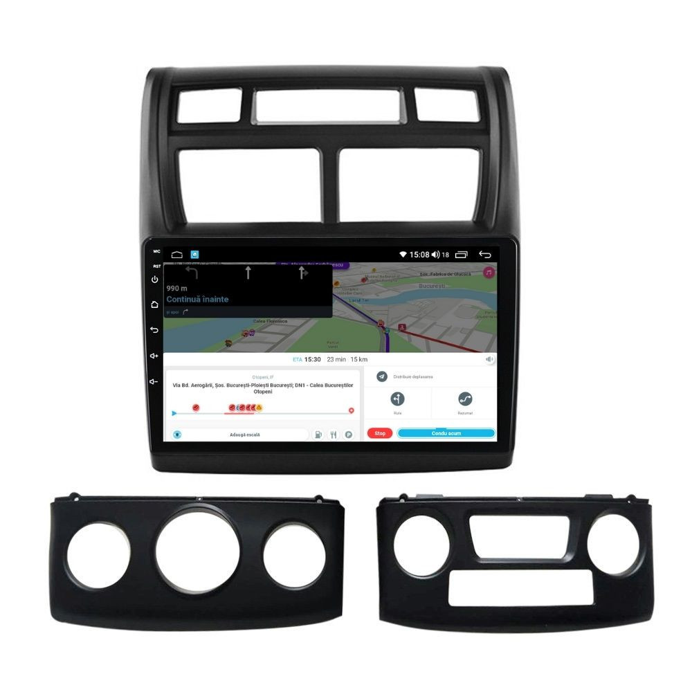 Navigatie dedicata cu Android KIA Sportage 2004 - 2010, 3GB RAM, Radio GPS Dual Zone, Display HD QLED 9" Touchscreen, Internet Wi-Fi si slot SIM 4G, Bluetooth, MirrorLink, USB - imagine 9