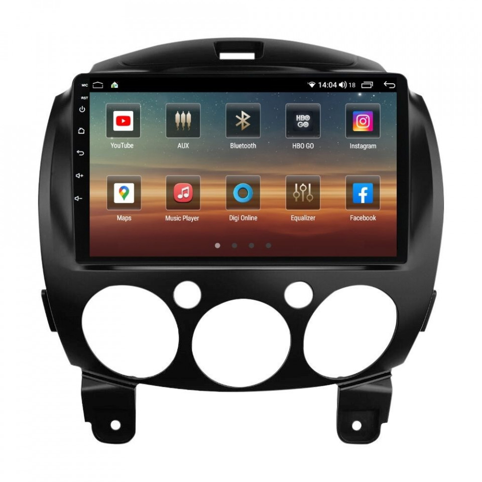 Navigatie dedicata cu Android Mazda 2 2007 - 2014, 4GB RAM, Radio GPS Dual Zone, Display HD QLED 9" Touchscreen, Internet Wi-Fi si slot SIM 4G, Bluetooth, MirrorLink, USB - imagine 2