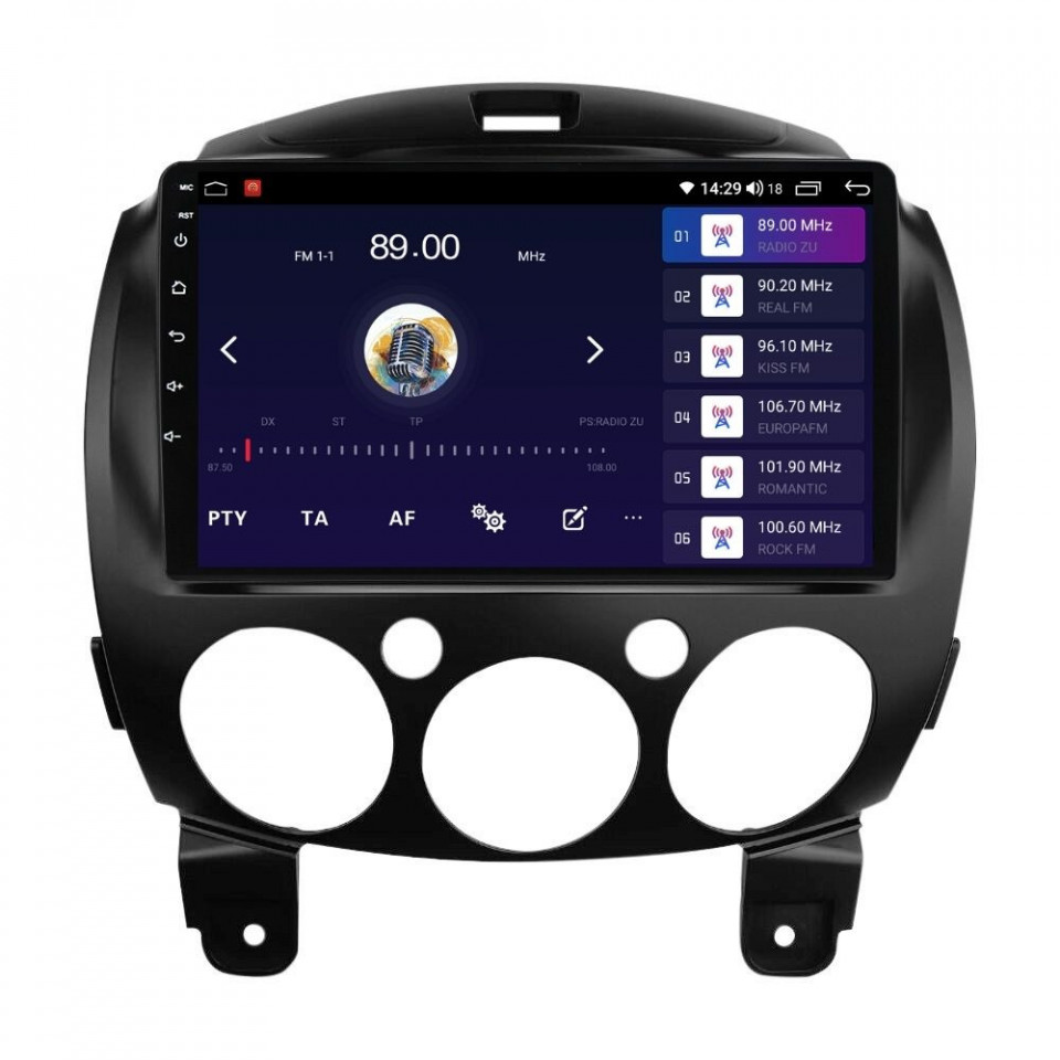 Navigatie dedicata cu Android Mazda 2 2007 - 2014, 4GB RAM, Radio GPS Dual Zone, Display HD QLED 9" Touchscreen, Internet Wi-Fi si slot SIM 4G, Bluetooth, MirrorLink, USB - imagine 4