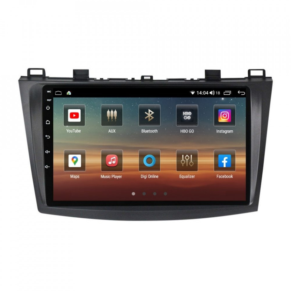 Navigatie dedicata cu Android Mazda 3 2009 - 2013, 4GB RAM, Radio GPS Dual Zone, Display HD QLED 9" Touchscreen, Internet Wi-Fi si slot SIM 4G, Bluetooth, MirrorLink, USB - imagine 2
