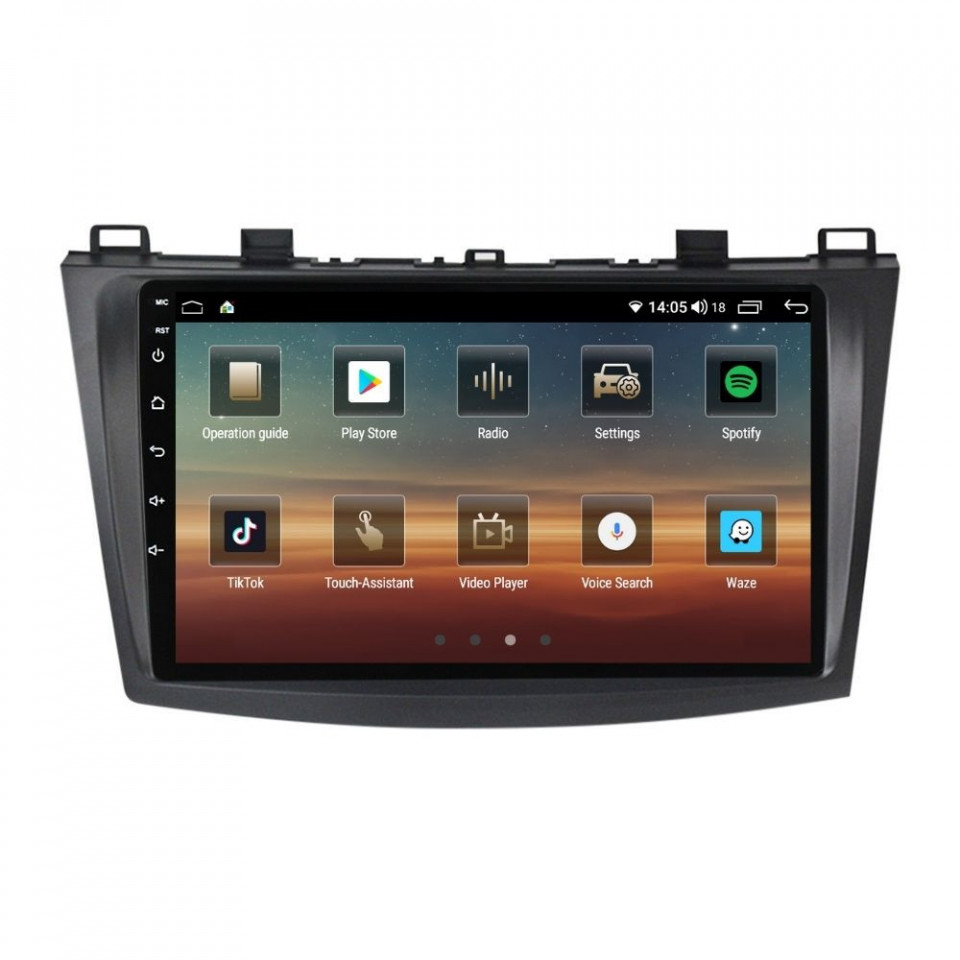 Navigatie dedicata cu Android Mazda 3 2009 - 2013, 4GB RAM, Radio GPS Dual Zone, Display HD QLED 9" Touchscreen, Internet Wi-Fi si slot SIM 4G, Bluetooth, MirrorLink, USB - imagine 3