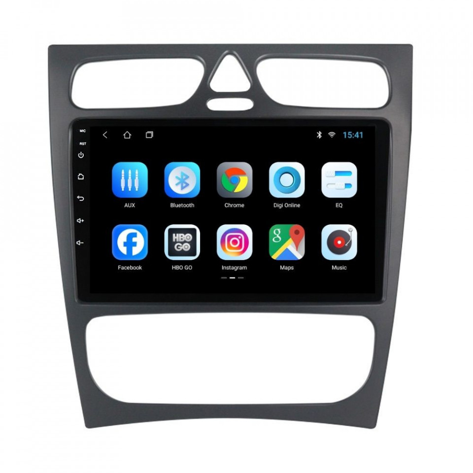 Navigatie dedicata cu Android Mercedes C-Class W203 2000 - 2004, 2GB RAM, Radio GPS Dual Zone, Display HD IPS 9" Touchscreen, Internet Wi-Fi, Bluetooth, MirrorLink, USB - imagine 2