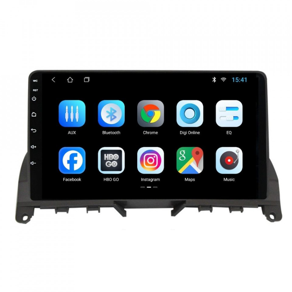 Navigatie dedicata cu Android Mercedes C-Class W204 2007 - 2011, 2GB RAM, Radio GPS Dual Zone, Display HD IPS 9" Touchscreen, Internet Wi-Fi, Bluetooth, MirrorLink, USB - imagine 2
