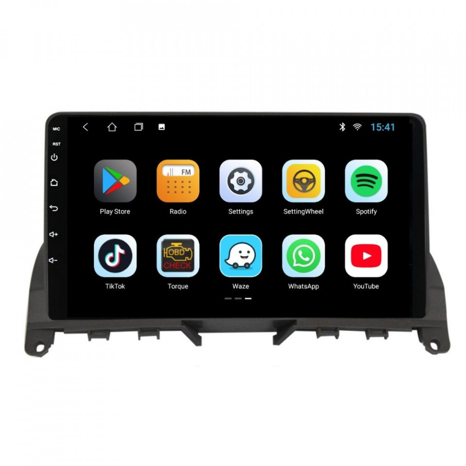 Navigatie dedicata cu Android Mercedes C-Class W204 2007 - 2011, 2GB RAM, Radio GPS Dual Zone, Display HD IPS 9" Touchscreen, Internet Wi-Fi, Bluetooth, MirrorLink, USB - imagine 3