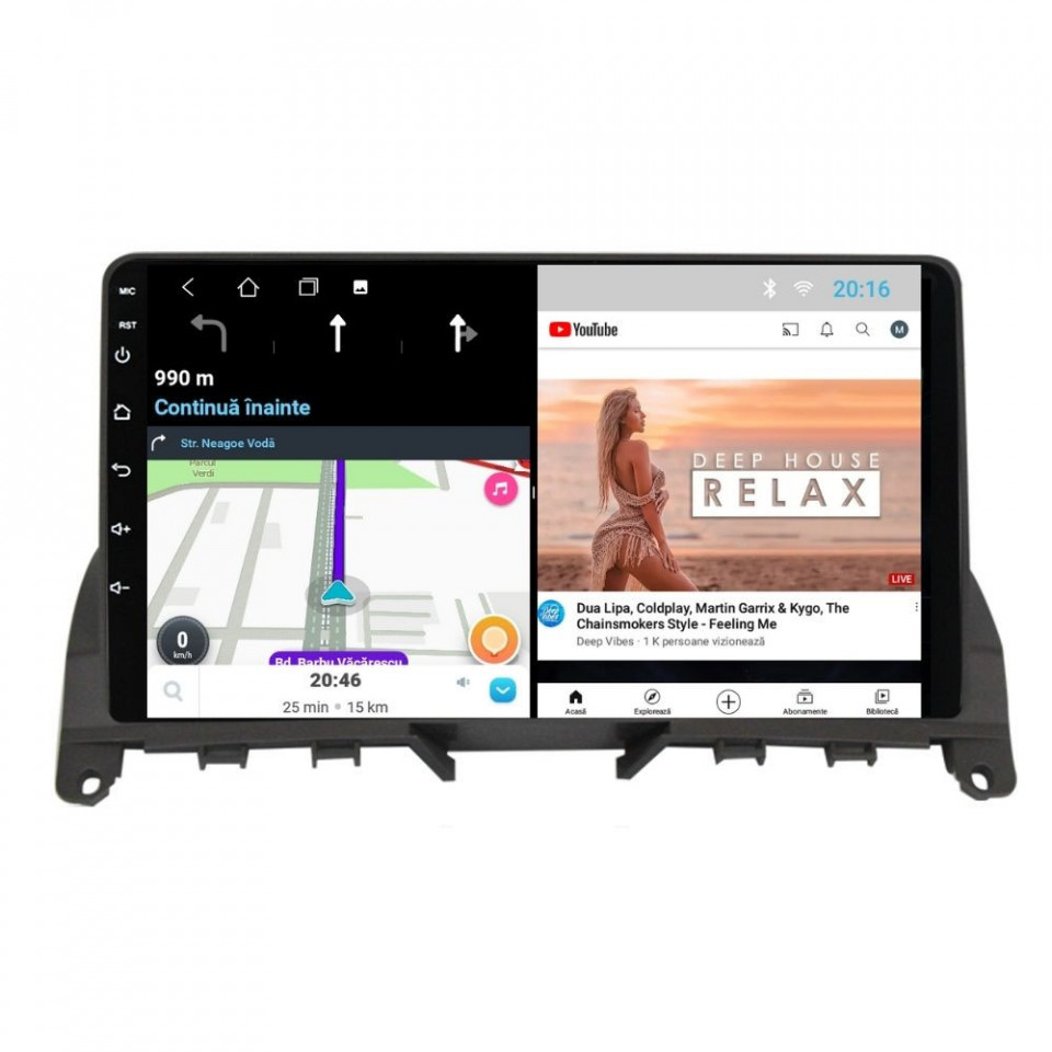 Navigatie dedicata cu Android Mercedes C-Class W204 2007 - 2011, 2GB RAM, Radio GPS Dual Zone, Display HD IPS 9" Touchscreen, Internet Wi-Fi, Bluetooth, MirrorLink, USB - imagine 7