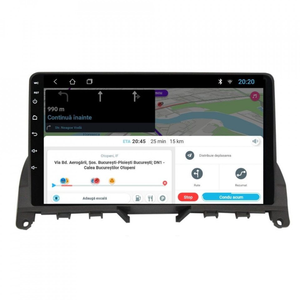 Navigatie dedicata cu Android Mercedes C-Class W204 2007 - 2011, 2GB RAM, Radio GPS Dual Zone, Display HD IPS 9" Touchscreen, Internet Wi-Fi, Bluetooth, MirrorLink, USB - imagine 8