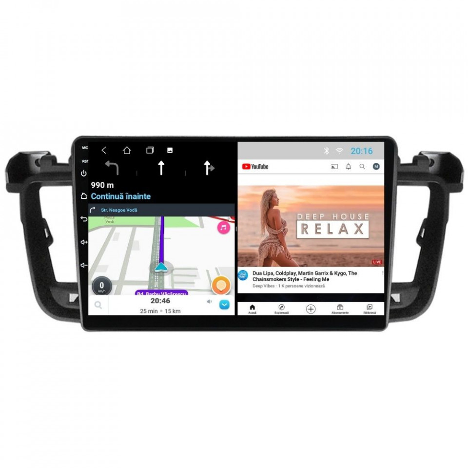 Navigatie dedicata cu Android Peugeot 508 I 2010 - 2018, 1GB RAM, Radio GPS Dual Zone, Display HD IPS 9" Touchscreen, Internet Wi-Fi, Bluetooth, MirrorLink, USB - imagine 7