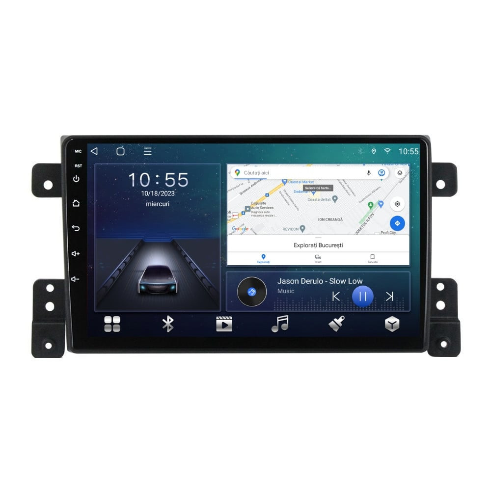 Navigatie dedicata cu Android Suzuki Grand Vitara 2005 - 2015, 3GB RAM, Radio GPS Dual Zone, Display HD QLED 9" Touchscreen, Internet Wi-Fi si slot SIM 4G, Bluetooth, MirrorLink, USB - imagine 2