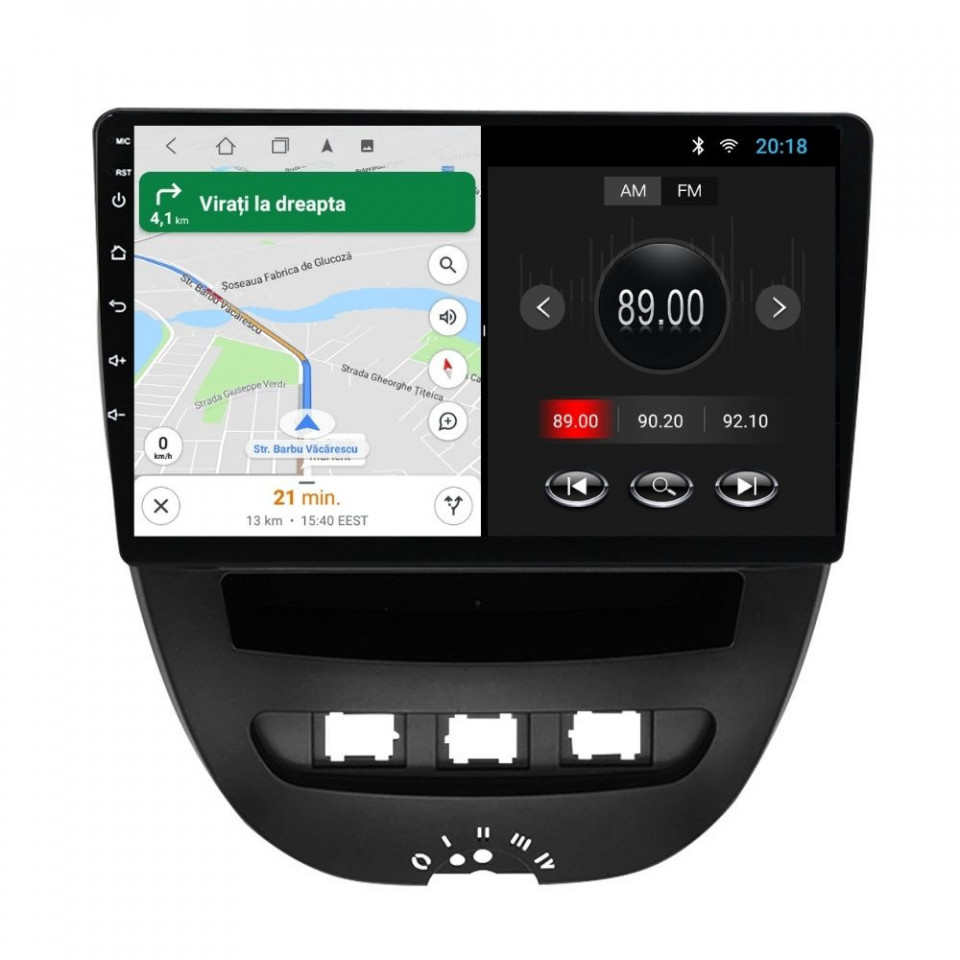 Navigatie dedicata cu Android Toyota Aygo 2005 - 2014, 2GB RAM, Radio GPS Dual Zone, Display HD IPS 10" Touchscreen, Internet Wi-Fi, Bluetooth, MirrorLink, USB - imagine 6