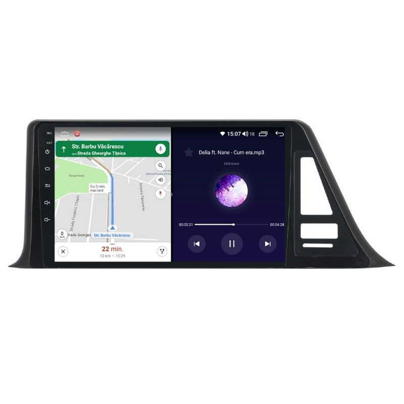Navigatie dedicata cu Android Toyota C-HR dupa 2016, 4GB RAM, Radio GPS Dual Zone, Display HD QLED 9" Touchscreen, Internet Wi-Fi si slot SIM 4G, Bluetooth, MirrorLink, USB - imagine 6