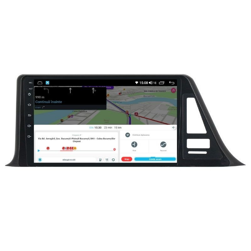 Navigatie dedicata cu Android Toyota C-HR dupa 2016, 4GB RAM, Radio GPS Dual Zone, Display HD QLED 9" Touchscreen, Internet Wi-Fi si slot SIM 4G, Bluetooth, MirrorLink, USB - imagine 8