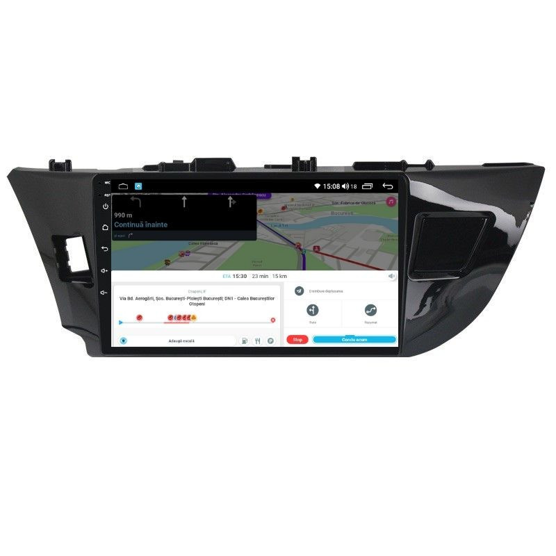 Navigatie dedicata cu Android Toyota Corolla 2013 - 2017, 4GB RAM, Radio GPS Dual Zone, Display HD QLED 10" Touchscreen, Internet Wi-Fi si slot SIM 4G, Bluetooth, MirrorLink, USB - imagine 8