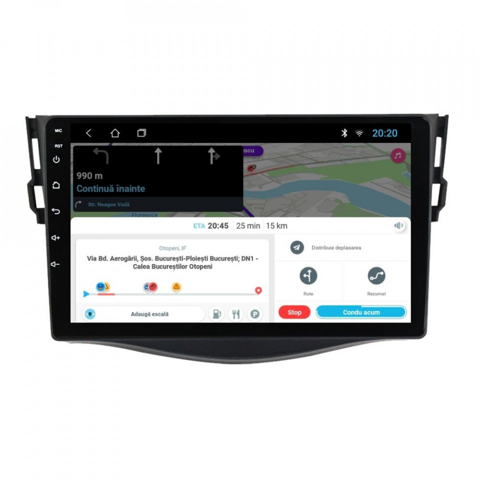 Navigatie dedicata cu Android Toyota Rav4 III 2005 - 2013, 1GB RAM, Radio GPS Dual Zone, Display HD IPS 9" Touchscreen, Internet Wi-Fi, Bluetooth, MirrorLink, USB - imagine 8
