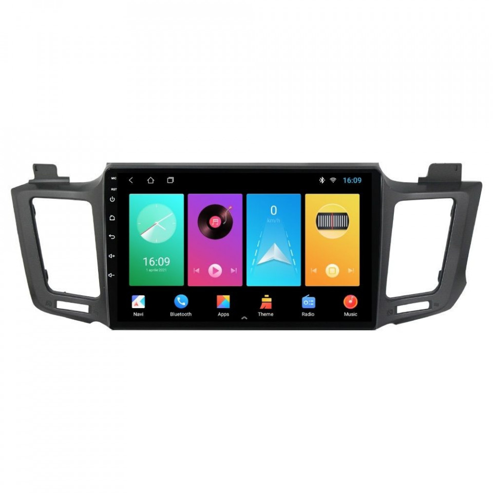 Navigatie dedicata cu Android Toyota Rav4 IV 2013 - 2018, 2GB RAM, Radio GPS Dual Zone, Display HD IPS 10" Touchscreen, Internet Wi-Fi, Bluetooth, MirrorLink, USB