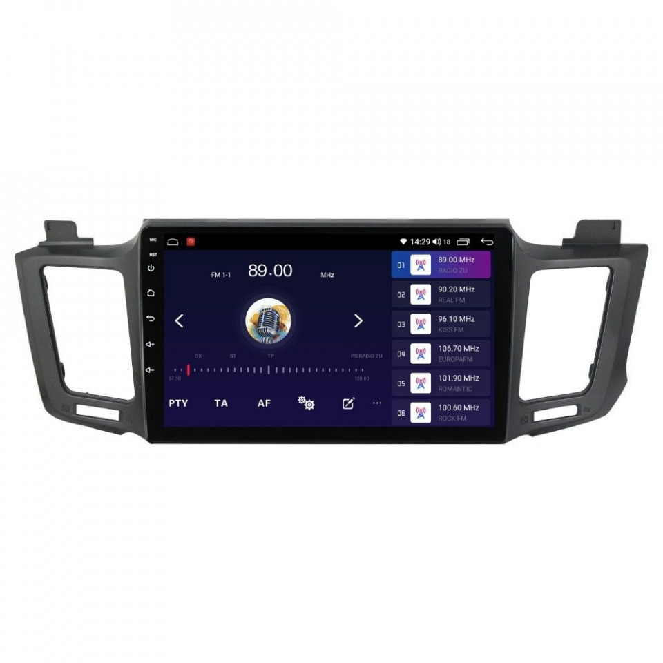 Navigatie dedicata cu Android Toyota Rav4 IV 2013 - 2018, 4GB RAM, Radio GPS Dual Zone, Display HD QLED 10" Touchscreen, Internet Wi-Fi si slot SIM 4G, Bluetooth, MirrorLink, USB - imagine 4