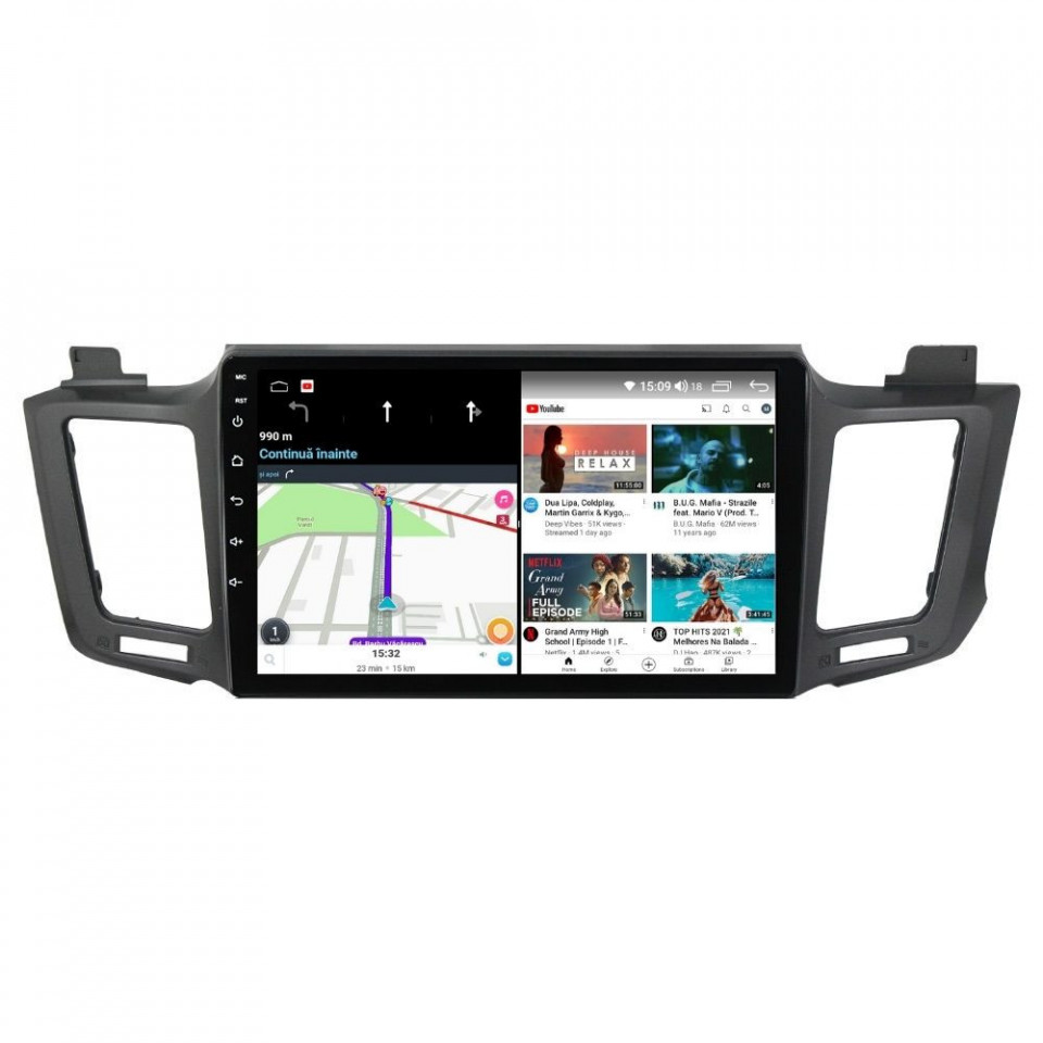 Navigatie dedicata cu Android Toyota Rav4 IV 2013 - 2018, 4GB RAM, Radio GPS Dual Zone, Display HD QLED 10" Touchscreen, Internet Wi-Fi si slot SIM 4G, Bluetooth, MirrorLink, USB - imagine 7