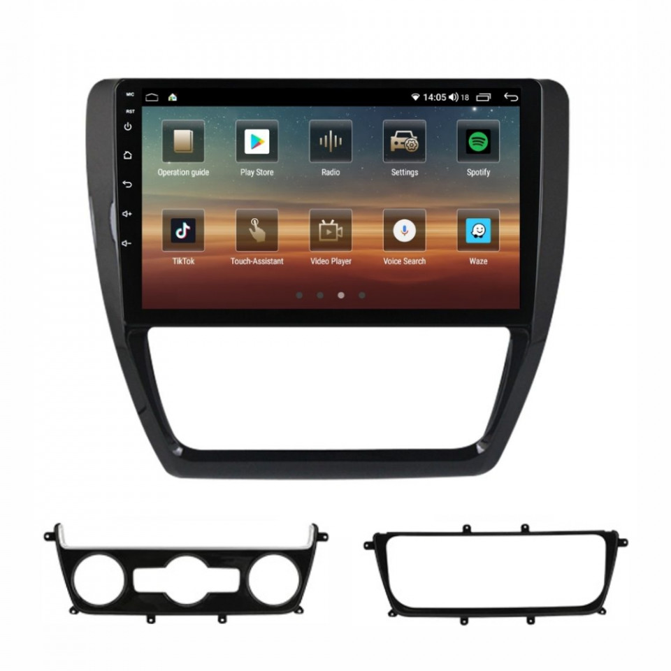 Navigatie dedicata cu Android VW Jetta IV 2011 - 2018, 4GB RAM, Radio GPS Dual Zone, Display HD QLED 10" Touchscreen, Internet Wi-Fi si slot SIM 4G, Bluetooth, MirrorLink, USB - imagine 3