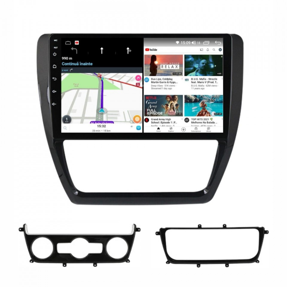 Navigatie dedicata cu Android VW Jetta IV 2011 - 2018, 4GB RAM, Radio GPS Dual Zone, Display HD QLED 10" Touchscreen, Internet Wi-Fi si slot SIM 4G, Bluetooth, MirrorLink, USB - imagine 7