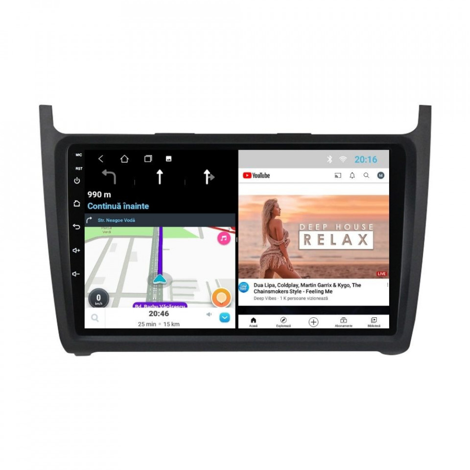 Navigatie dedicata cu Android VW Polo 6R 2009 - 2018, 2GB RAM, Radio GPS Dual Zone, Display HD IPS 9" Touchscreen, Internet Wi-Fi, Bluetooth, MirrorLink, USB - imagine 7