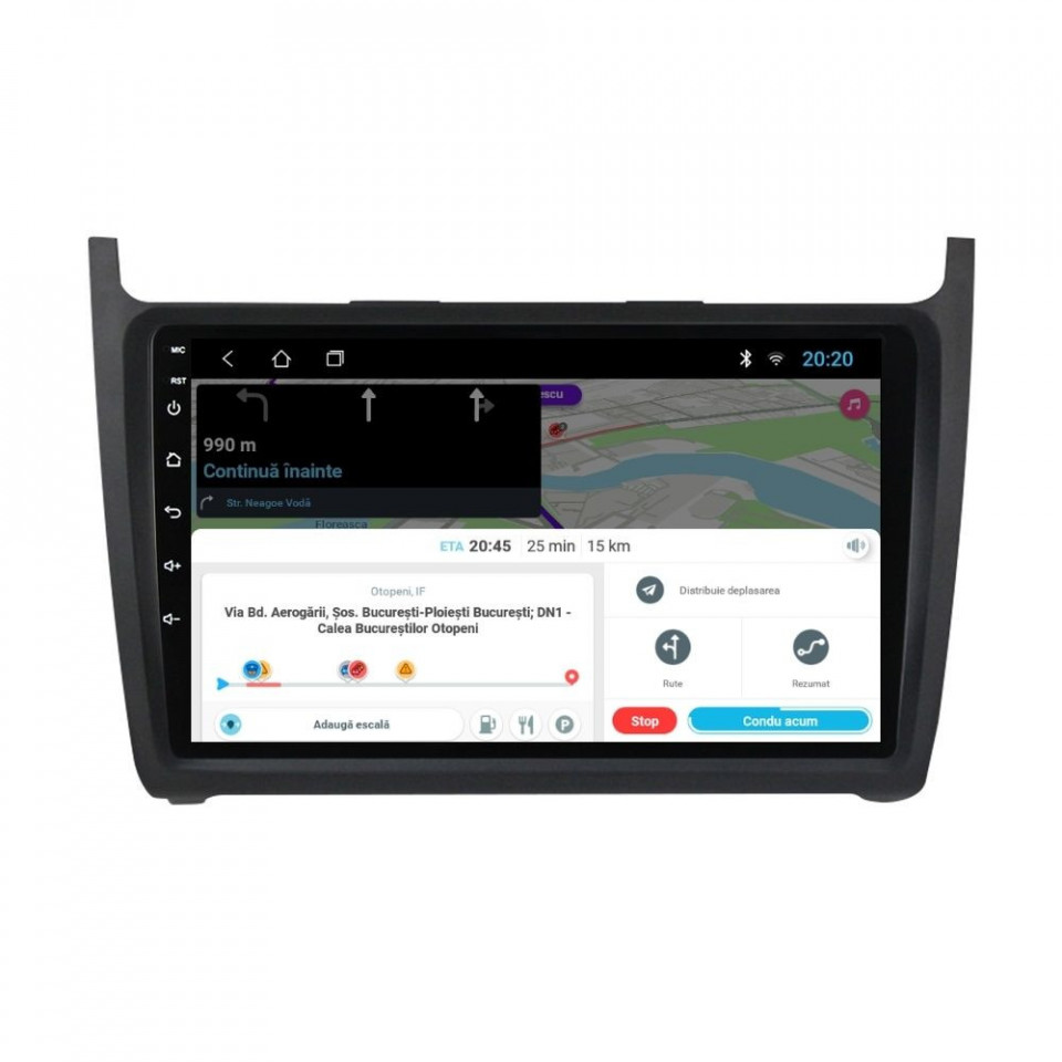 Navigatie dedicata cu Android VW Polo 6R 2009 - 2018, 2GB RAM, Radio GPS Dual Zone, Display HD IPS 9" Touchscreen, Internet Wi-Fi, Bluetooth, MirrorLink, USB - imagine 8