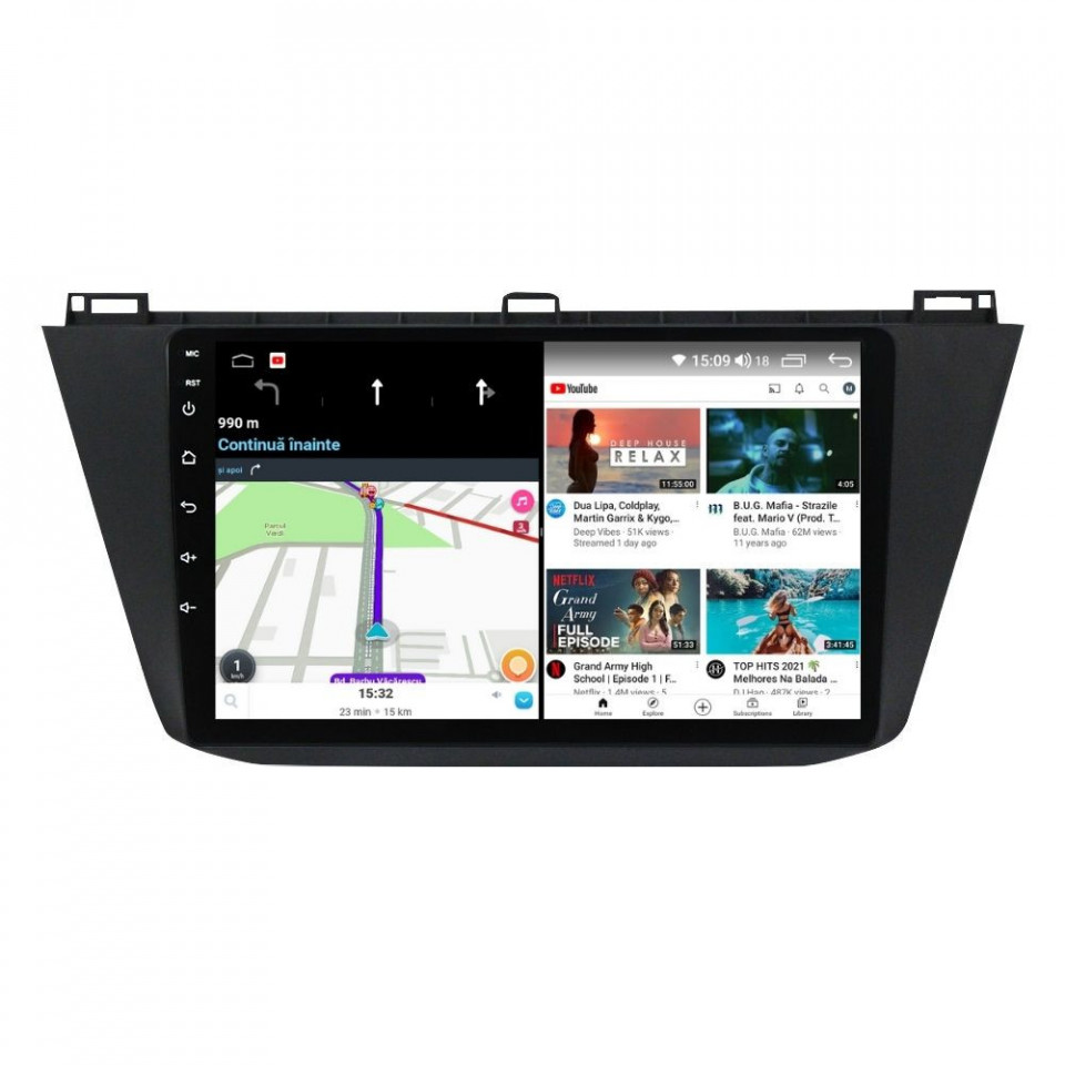 Navigatie dedicata cu Android VW Tiguan II dupa 2016, 4GB RAM, Radio GPS Dual Zone, Display HD QLED 10" Touchscreen, Internet Wi-Fi si slot SIM 4G, Bluetooth, MirrorLink, USB - imagine 7