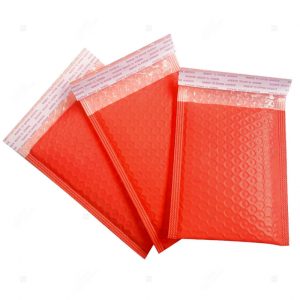 Plicuri antisoc cu bule, rosii, termoizolant, 370 x 280 + 60mm, set 25 bucati