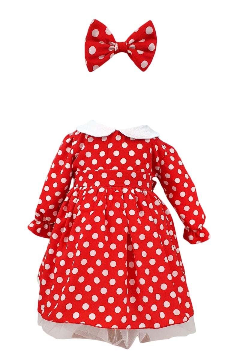 Rochie botez 2 piese rosii, en-gros