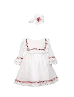 Rochita traditionala, 2 piese, culoare alba, en-gros