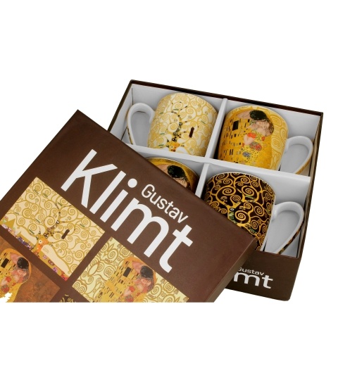 Set 4 cani 350ml inspirate din operele lui G. Klimt - imagine 2