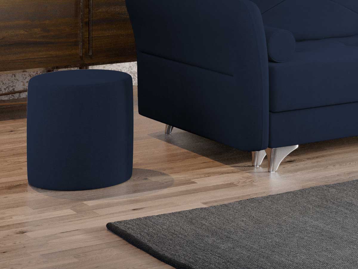 Taburet Smart Tapitat Albastru - imagine 2