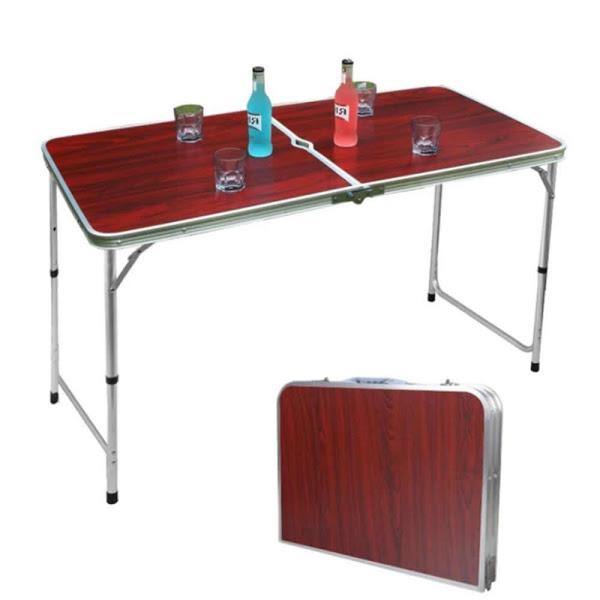 Masuta pliabila picnic din aluminiu, tip servieta, 60 x 120 cm