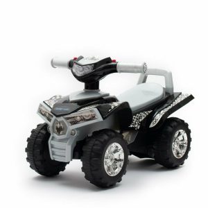 Atv copii, Baby Mix, Pana la 27 kg, Cu sunete si lumini, Cu sezut confortabil, Cu suport jucarii sub scaun, Cu roti rezistente, 12-36 luni, Grey